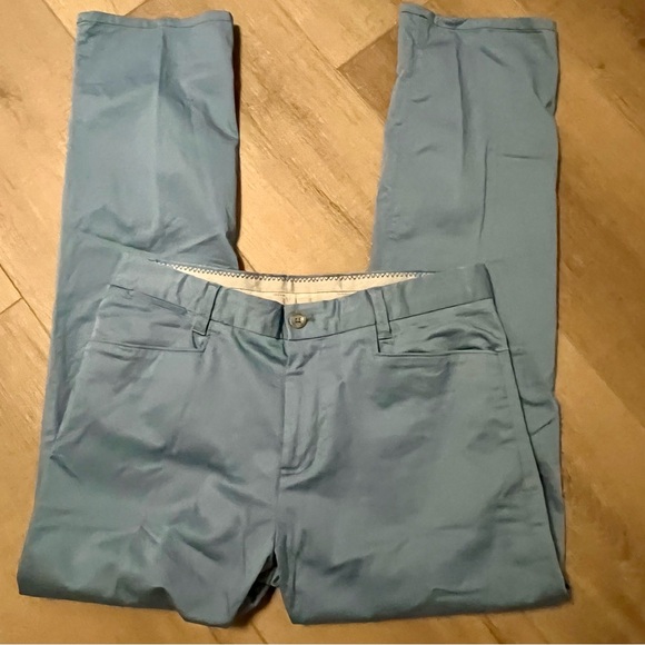 Calvin Klein Men's Sateen Casual Pants Nocturnal‎ Blue 34x31.5” Cotton Office - Picture 8 of 11